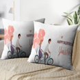 thumbnail image 4 of LALILO Throw Pillow Covers Valentine Day Romantic With People Love Story Cushion Cover 18" x 18", 2 Pack, 4 of 6