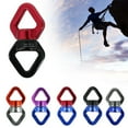 thumbnail image 1 of 30KN Outdoor Climbing Carabiner 8-Shaped Connecting Rotating Ring Rope Swivel Black-Blue, 1 of 12