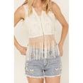 thumbnail image 3 of Shyanne Women's Embroidered Eyelet Fringe Vest - SWSU24V76-WHT X-  US, 3 of 4