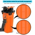 thumbnail image 6 of Dog Travel Water Bottle with Collapsible Bowls, Portable 2 in 1 Leakproof Pet Water Bottle Dispenser & Food Treat Container, Outdoor Food Water Dog Bowls for Walking, Trips, Camping & Hiking - Orange, 6 of 9
