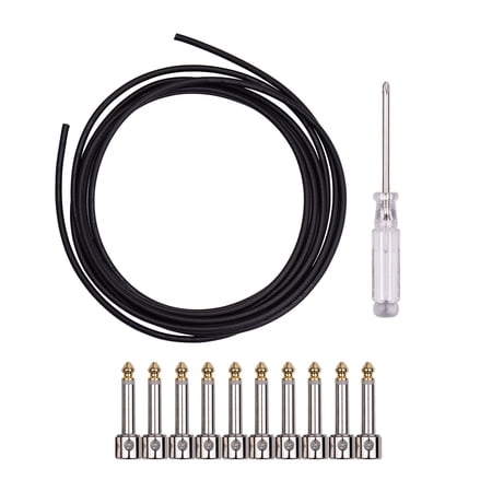Aibecy Professional Solderless Patch Cable Kit DIY Guitar Pedal Board Cable Cord Wire Custom Length Including 10 Solder Free Plugs 3 Meter Cable and Mini Screwdriver Musical Instrument Accessories Set