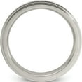 thumbnail image 2 of Titanium Edward Mirell Brushed & Polished Flat Step 4mm Band (Size 9) Made In United States emr149-4mm-9, 2 of 5