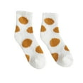 thumbnail image 3 of GZWYHT Crew Socks,Fuzzy Socks Women Coral Fleece Socks Women Autumn And Winter Tube Socks Sleep Socks Cute Home Polka Dot Thick Stockings Knee High Stockings,Dress Socks,Slouch Socks White, 3 of 6