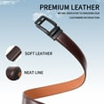 thumbnail image 3 of FALAN MULE Mens Belt Leather Ratchet Belt For Men Dress and Casual with Adjustable Buckle, Trim to Fit,Gift Box, 3 of 9