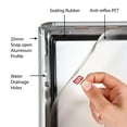 thumbnail image 3 of Weatherproof Snap Poster Frame 20x30 Inch Silver 1" Aluminum Profile Front Loading Wall Mounting Picture Photo, 3 of 7