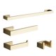 thumbnail image 1 of Juego de 4 accesorios de baño Yashi acero inoxidable cepillado dorado, 1 of 5