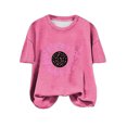 thumbnail image 2 of Puntoco Blusas casuales de moda para mujer, camisetas estampadas con cuello redondo, blusas de manga corta, 2 of 4