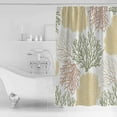 thumbnail image 4 of Sage Green Coastal Shower Curtains for Bathroom Waterproof Fabric Bath Curtains Decor Bath Tub Curtain Coral Ocean Marine Modern Sea Decorative Shower Curtain Sets with 12 Hooks, 72x72 Inch, 4 of 6
