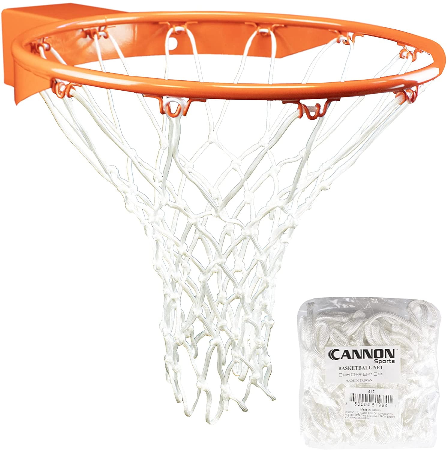 Champion Sports 4mm White Economy 12 Inch Replacement Basketball Net 12 Loops 