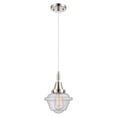 thumbnail image 4 of 447-1P-PC-G534 Innovations Lighting Oxford - 1 Light Cord Hung Mini Pendant-7.25 Inch Wide and 9.13 Inch Tall-Polished Chrome Finish-Seedy Glass Color, 4 of 7
