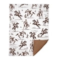 thumbnail image 1 of Manta para bebé Locobird Western Cowboy, 76 x 102 cm, suave y cálida, 1 of 8