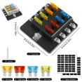 thumbnail image 4 of 8 Way Fuse Box Holder Block 32V 100A Blade Fuse Block with Indicator and Cover Waterproof Circuit Fuse Box Dust-Proof Car Marine Fuse Panel for Car Marine RV, 4 of 11
