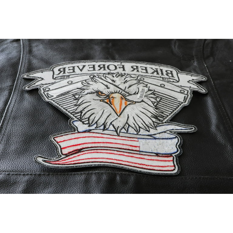 Biker Forever Patch, Large Eagle Patches for Jackets