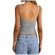 thumbnail image 4 of Camisetas de Manga Corta para Mujeres Camisola de Cuello en V en Forma de I Parte Trasera Plegada Yoga Tank Top Casual Poliéster Longitud Regular, 4 of 8