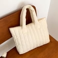 thumbnail image 1 of Bolsas acolchadas con asa superior Bolsa acolchada de algodón informal para vacaciones de fin de semana (Beige) Sywqhk Para Estrenar, 1 of 8