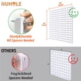 thumbnail image 6 of HUHOLE White Pegboard Organizer 4PC, 32-inch X 32-inch Metal Peg Board, Powder-Coated, 6 of 7