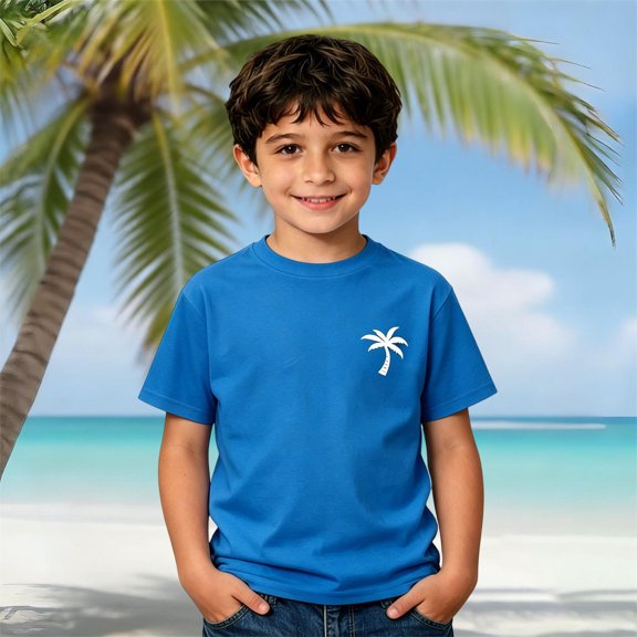 KDFJPTH T Shirts for Kid Trendy Boys Girls Summer Graphic Tees With Prints Comfortable Casual Beach Shirts Children Youth Stylish Top Toddler Tshirts
