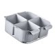 thumbnail image 2 of Cesta de drenaje dividida, plato de drenaje para olla caliente, cesta de drenaje para lavado de verduras portátil, colador de alimentos para Picnic de Gris, 2 of 8