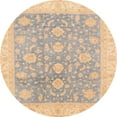thumbnail image 1 of Ahgly Company Indoor Round Abstract Camel Brown Oriental Area Rugs, 4' Round, 1 of 6