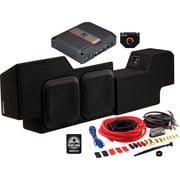 KICKER Subwoofer and Amp Package of 3 Items - 10" L7T Custom Fit Down-firing 2000 Watt Enclosure for RAM 1500 Crew Cab (2019-2026), Class D Monoblock Amplifier, and Complete 4AWG Wiring Kit