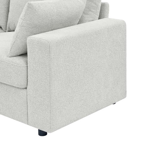 Modern 78" Upholstered Sofa with Deep Cushions & Removable Pillows