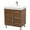 Rustic Brown, variant on WindBay 30" Freestanding Bathroom Vanity, Rustic Brown. White Integrated Countertop