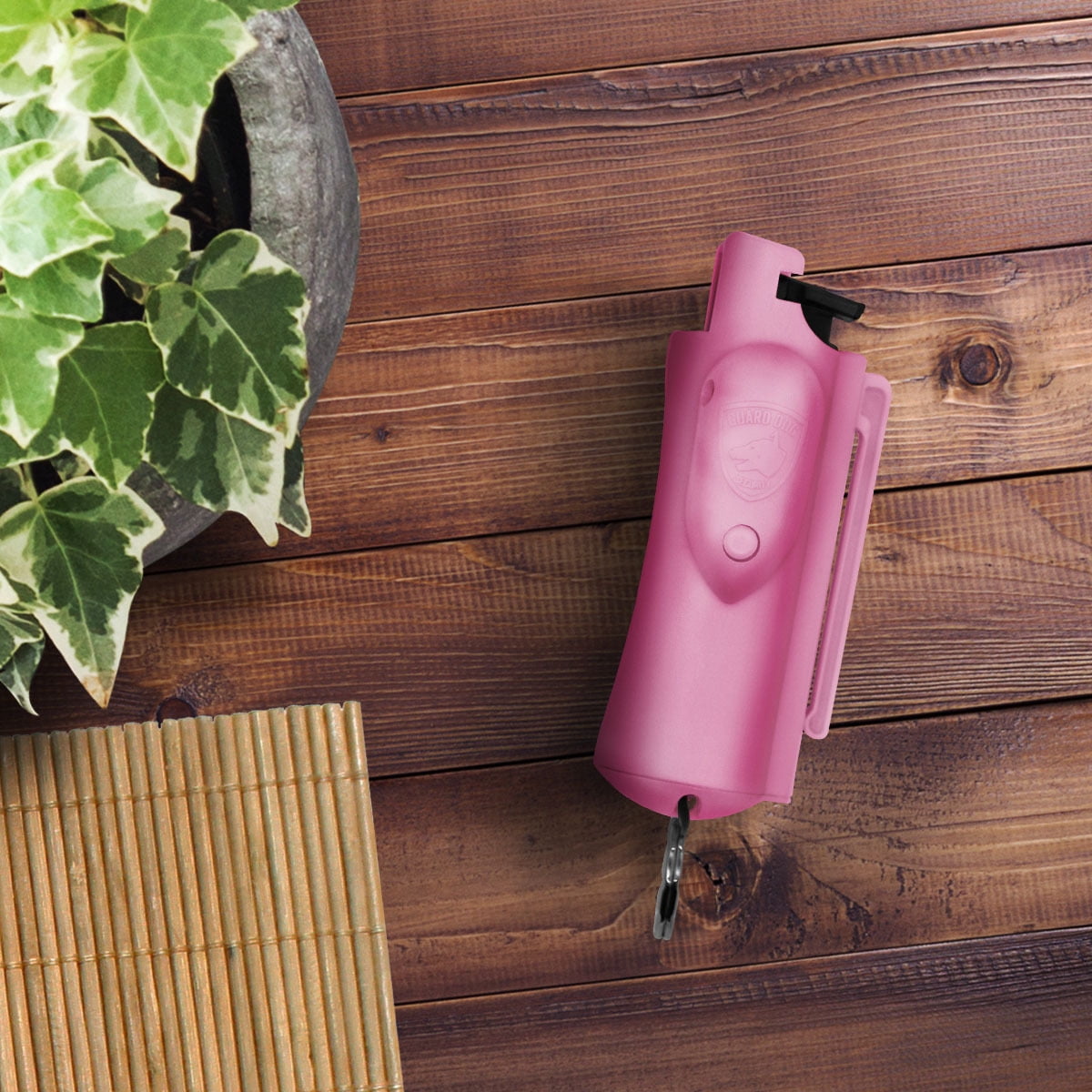 Guard Dog Security Pepper Spray with Laser Sight, 16 ft Range, 0.5 oz, Pink, Keychain, 1 Pack, New, Pocket Pepper Spray