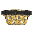 thumbnail image 3 of Disketp Vintage White Yellow Sunflower Riñonera de Doble Capa, Bolsa de Cintura Ajustable para Viajes, Correr y Senderismo, Riñonera Ligera para Hombre y Mujer, 3 of 9