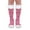 Pink, variant on Jefferies Socks Girls Zebra Animal Print Fuzzy Trim Cuff Knee High Socks 1 Pair Pack