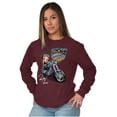 thumbnail image 3 of Biker Betty Boop Choppers Motorcycle Women's Long Sleeve T Shirt Brisco Brands S, 3 of 5