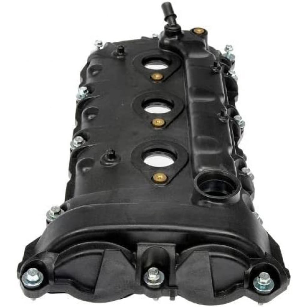 KarParts360 For Buick Enclave 2008 Engine Valve Cover | Plastic | Black Color | Contains Oil Baffles | SOHC Cylinder Head Type | Grommets Included | 4 Inches Height | 12565940, 12591198