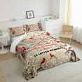 thumbnail image 3 of Manfei Cardinal Bird 2pcs Bedding Comforter Set,Valentine's Day Twin Comforter Sets,Animal Theme Breathable Bedding Set,Microfiber Teens Bedroom Decor,Reversible, 3 of 8