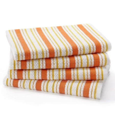 Basket Patterns To Weave Beauty Threadz 4 Pack - Basket Weave Dish Cloths - Coral - 100% Cotton - Oversized 15