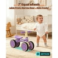 thumbnail image 6 of Gotrax BA1 4 Wheels Ride-On Toy for Toddlers Ages 1-2, 7" Silent Wheels Baby Balance Bike, Indoor and Outdoor Use, Purple, 6 of 9