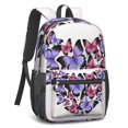 thumbnail image 3 of 17 Inch Lightweight Backpack,PVC Waterproof Oxford Fabric, Ergonomically Designed, with Large Capacity, Monarch Butterfly Aesthetic, 3 of 5
