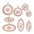 thumbnail image 2 of Exquisite Small Embroidery Hoop Handy Sewing Pendant Cross Stitch Crafts Jewelry 8pcs B, 2 of 8