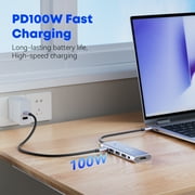 Docking Station for Dell/HP/Lenovo/Mac Laptop, USB C Laptop Docking Station Dual Monitor, 9 in 1 USB C Hub Multiport Adapter with HDMI/USB/PD/SD/TF