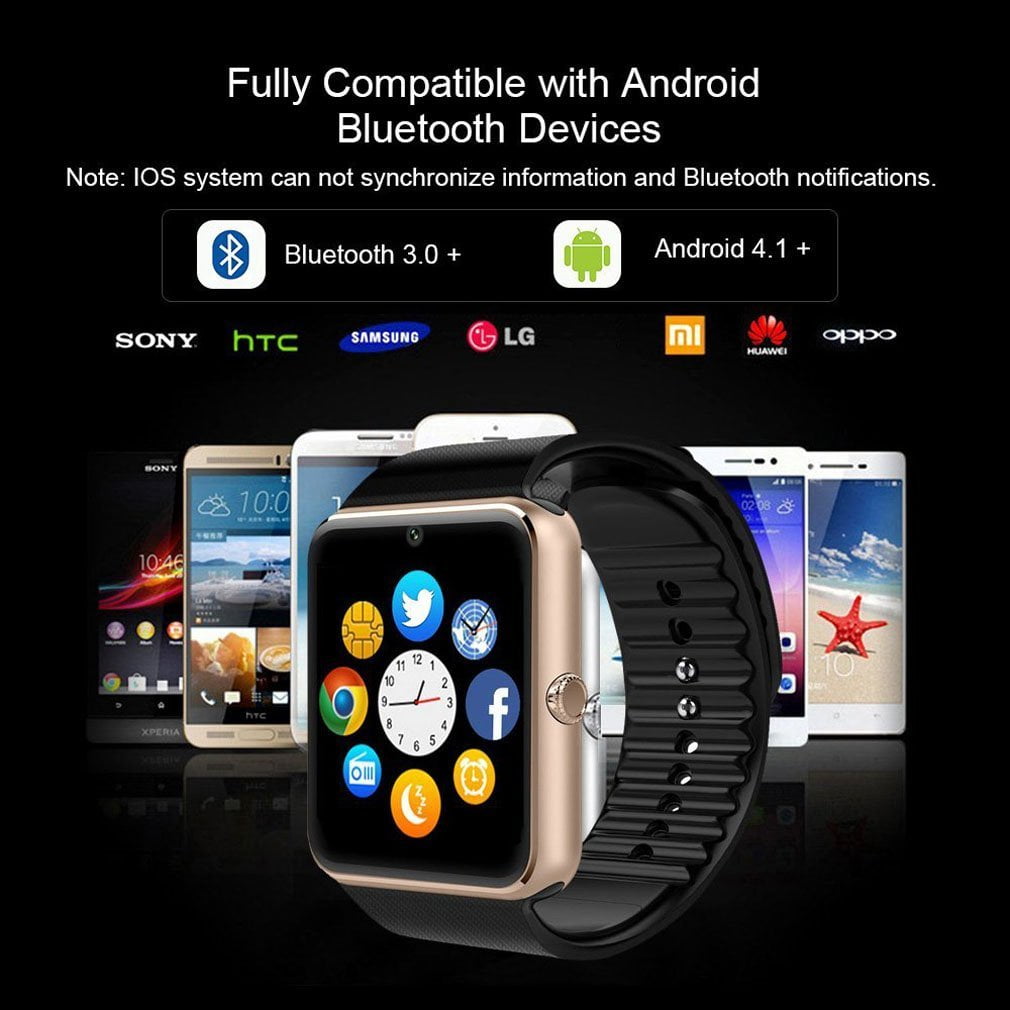 Jeobest - GT08 Smart Watch - GT08 Bluetooth Smart Watch with SIM Card Slot Smart Health Watch ...