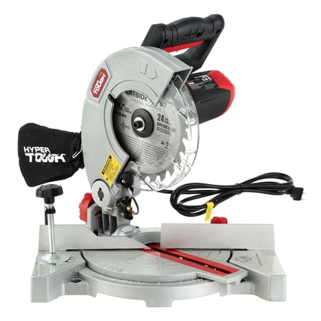 HYPER TOUGH 9 AMP 7-1/4 INCH CORDED COMPOUND MITER SAW WITH LASER GUIDE, NEW CONDITION