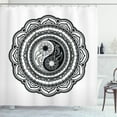 thumbnail image 1 of Ambesonne Black and White Shower Curtain, Folk Mandala, 69"Wx84"L, White and Black, 1 of 3