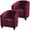 Burgundy, variant on 2 Pack Club Chair Cover Velvet Stretch Tub Chair Slipcover Spandex Soft Armchair Sofa Cover Furniture Protector for Living Room Bar Cafe Hotel (Brown)