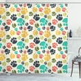 thumbnail image 1 of Ambesonne Dog Lover Shower Curtain, Hand Drawn Paws, 69"Wx84"L, Multicolor, 1 of 3