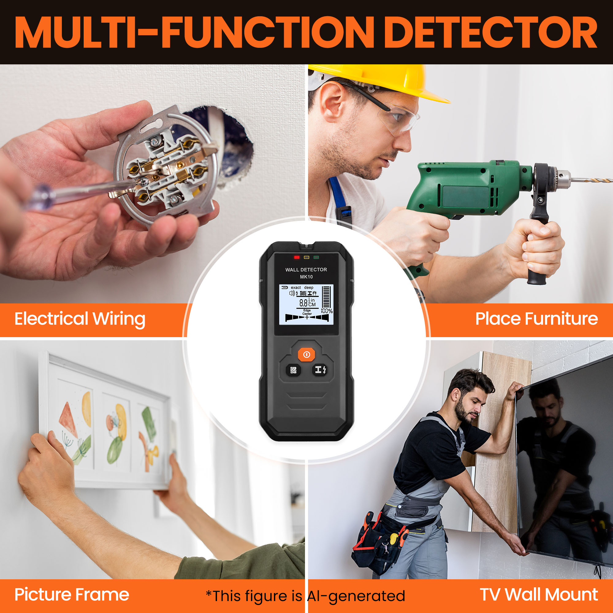 Naipo 5-in-1 Stud Finder with HD LCD Display photo 4