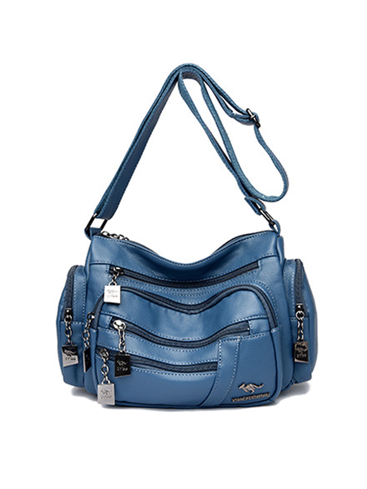 Frontwalk Women Crossbody Bag Large Capacity Purse Multi Pockets PU Leather Shoulder Bags Zipper