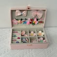 thumbnail image 1 of QJUHUNG Girls‘ Hair Accessories Gift Box Set - Cute Princess Style Hair Clips  Ties  And Headbands - 33 Pieces - Assorted Designs - Suitable for Ages 3-14 - Plastic And Net Material, 1 of 6
