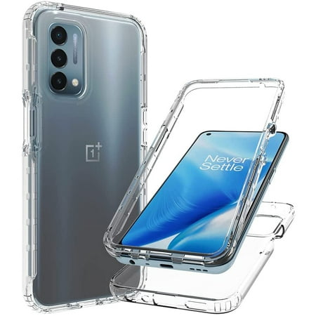 OnePlus Nord N200 5G Case, Dteck Full Coverage Rugged Shockproof Case Transparent Clear Back Protective Cover for OnePlus Nord N200 5G 2021, Clear