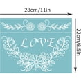 thumbnail image 3 of Self-Adhesive Silk Screen Printing Stencil Reusable Pattern Stencils Flower with Love, 3 of 4