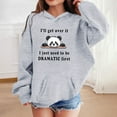 thumbnail image 2 of IWRICH Cute Hoodies for Girls Panda Print Hoodies Pullover Tops Long Sleeve Hooded Sweatshirts for Girls Grey 110, 2 of 4