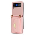 thumbnail image 2 of Nalacover Case for Samsung Galaxy Z Flip3, Crossbody Wallet Case with Card Slots Holder, PU Leather Lanyard Shoulder Strap Shockproof Purse Cover for Samsung Galaxy Z Flip3, Pink, 2 of 10