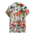 thumbnail image 4 of Leesechin Men's Hawaiian Shirts Big and Tall Party Shirts Short Sleeves Printed Button Down Summer Beach Shirts Tops, 4 of 4